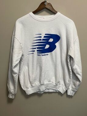 New Balance Vintage 90s White Crewneck Sweatshirt Size Large